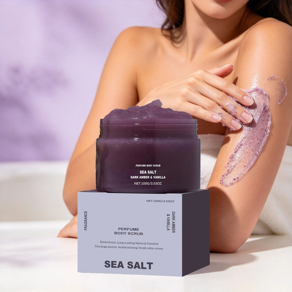 Vanilla Body Scrub Cream for Gentle Exfoliation and Moisturizing