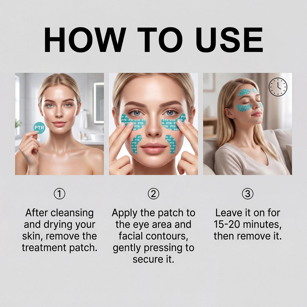Gentle Moisturizing Facial and Eye Care Patches for Daily Care