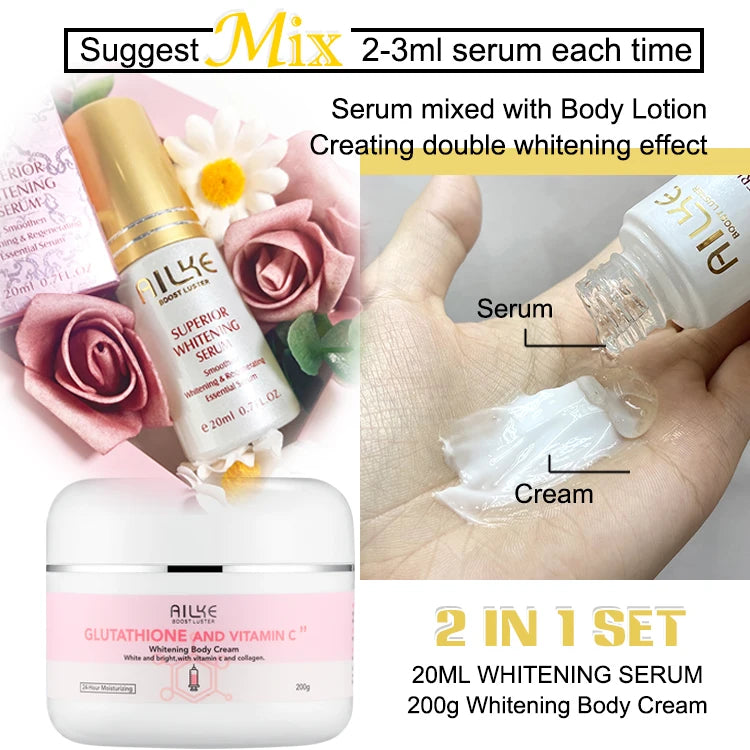 AILKE Glutathione Vitamin C Skin Brightening Body Care Kit