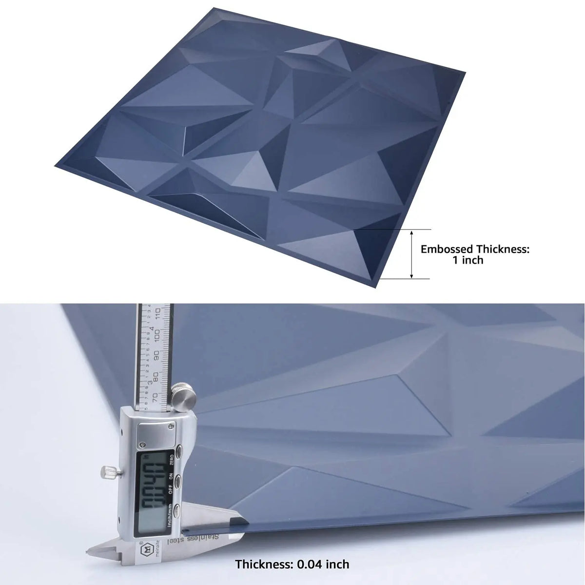 Art3d 3D PVC Wall Panels Diamond Relief Decor for Home