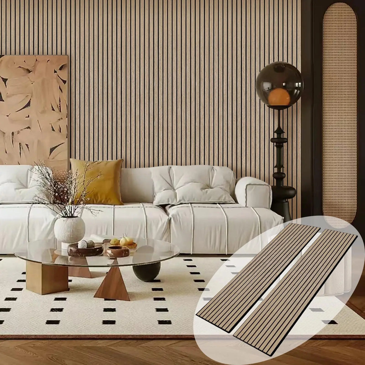 Self Adhesive 3D Acoustic Wood Slat Wall Panels for Studios