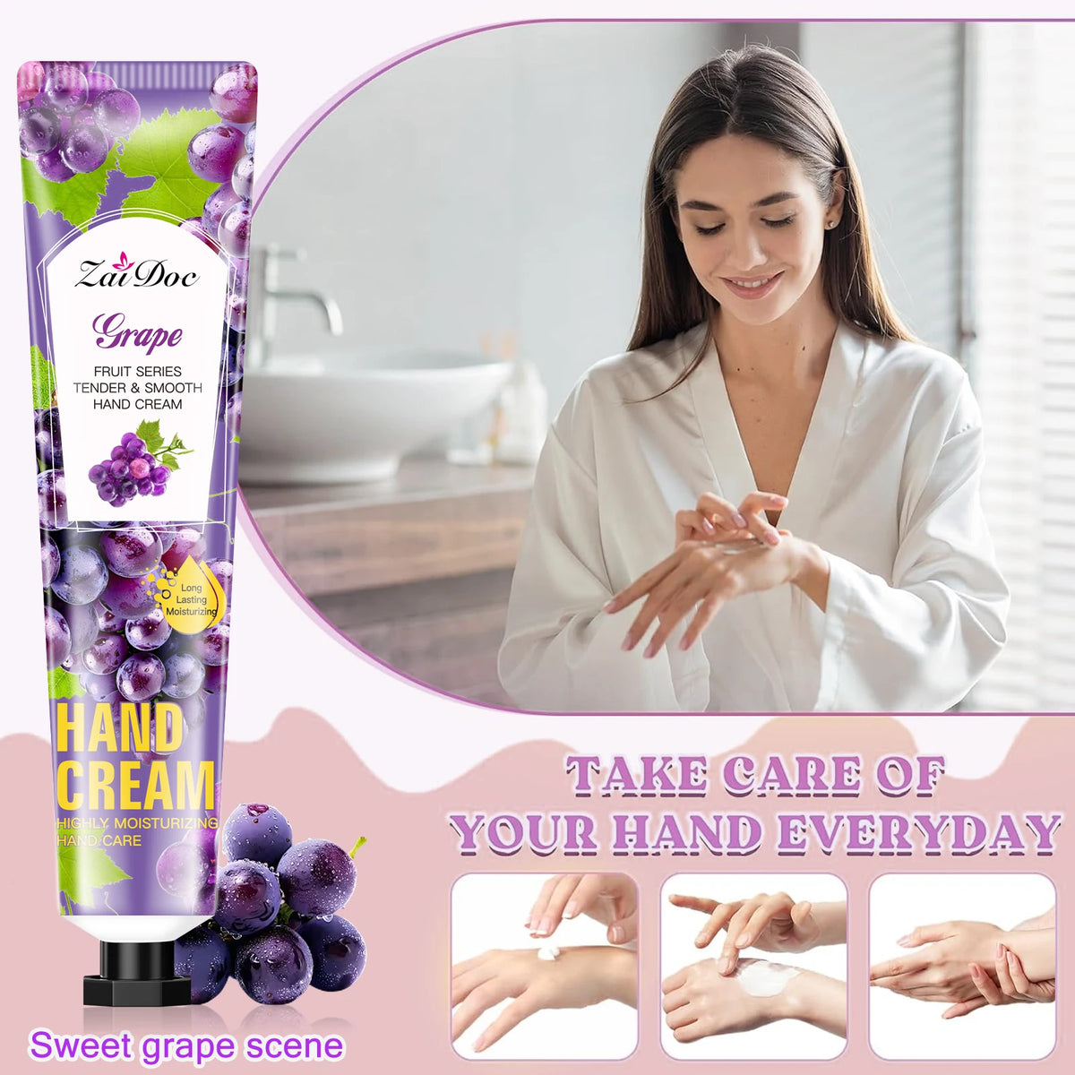 ZaiDoc Fruit Hand Cream and Foot Care Moisturizing Set