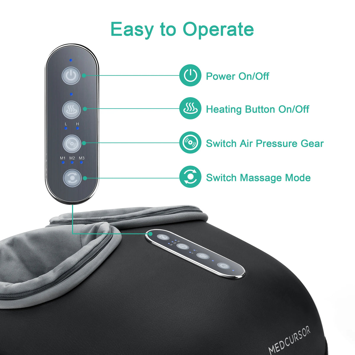 Medcursor Shiatsu Foot Massager With Heat And Rolling Massage