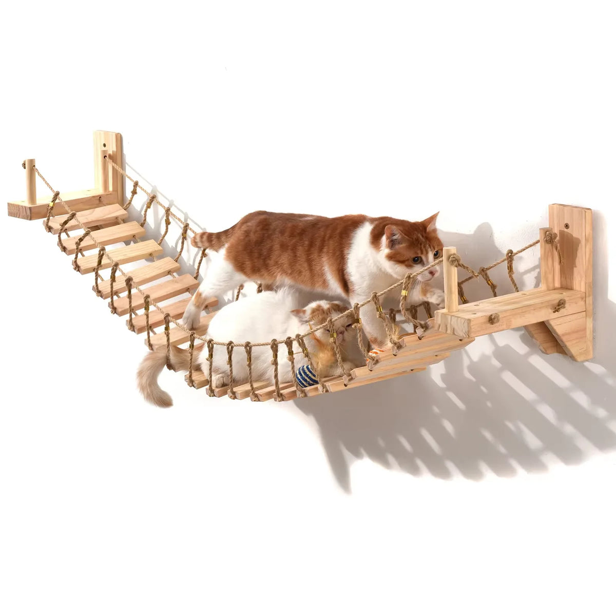 CWV Wall Mounted Sisal Cat Bridge for Climbing and Play