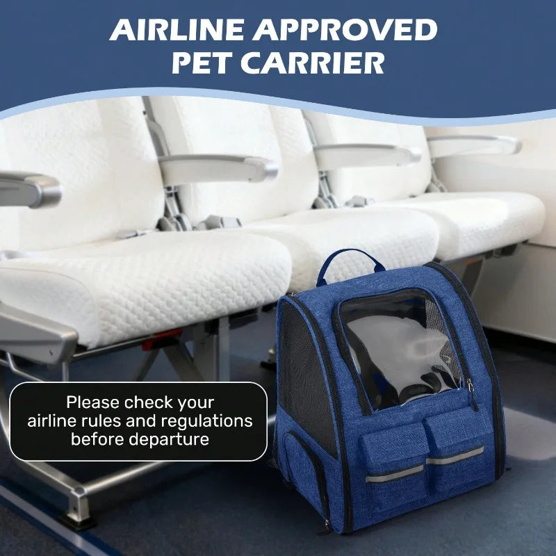 Rolling Pet Carrier Bag With Telescopic Handle And Shoulder Strap