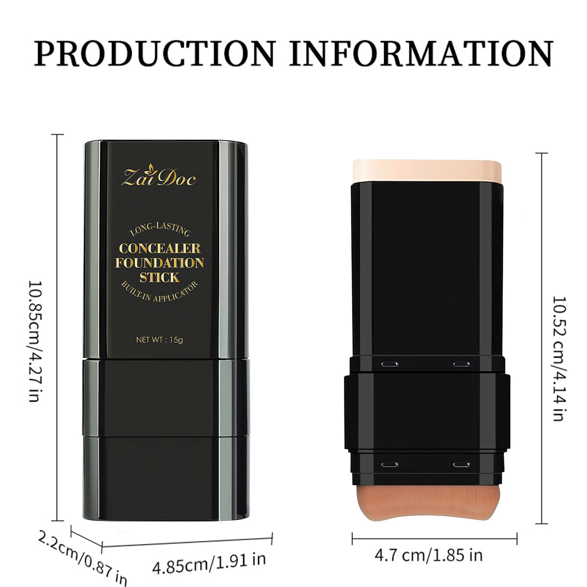 Zaidoc Long Lasting Concealer Foundation Stick Makeup