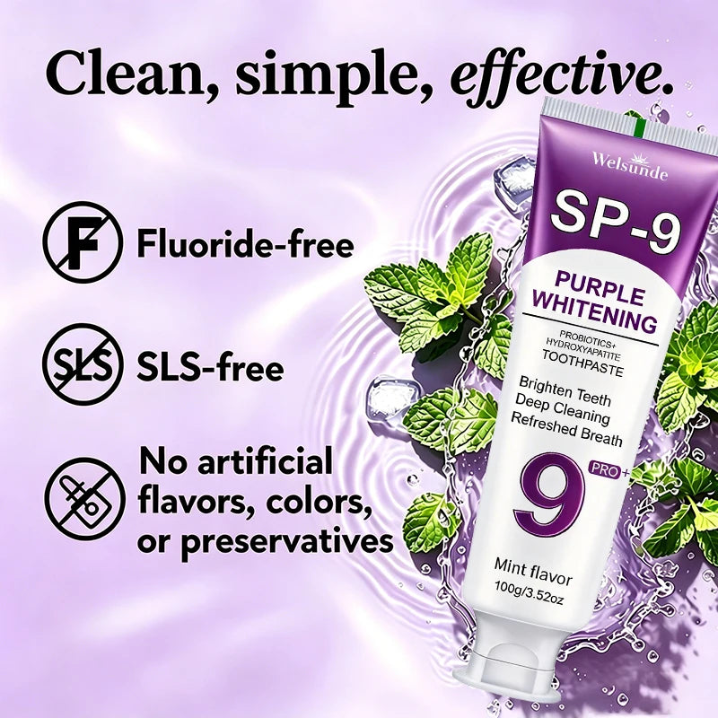Welsunde Hydroxyapatite Whitening Toothpaste for Fresh Breath and Gum Health