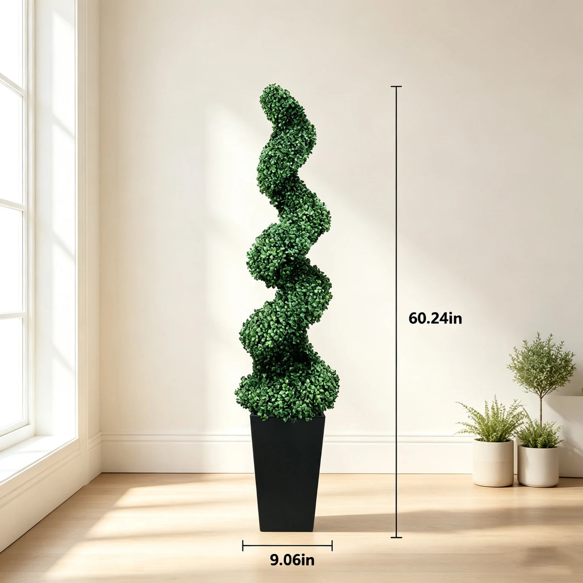 Olitree Artificial Boxwood Spiral Topiary Trees For Indoor Outdoor Decor