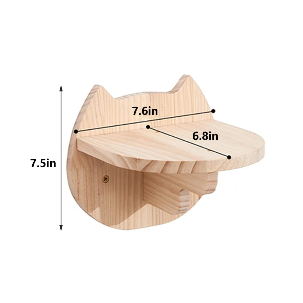 Wall Mounted Cat Shelves With Moon Hammock And Star Perches