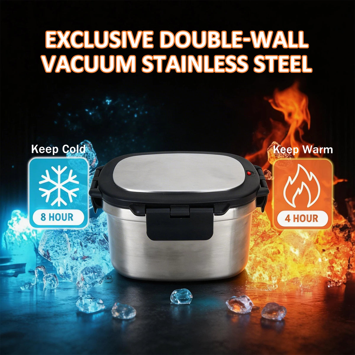 HANSMART Insulated Stainless Steel Leakproof Bento Lunch Box With Bag