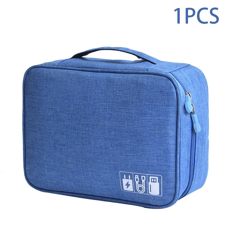 Portable Waterproof Travel Cable Organizer Bag For Electronics Storage Needs