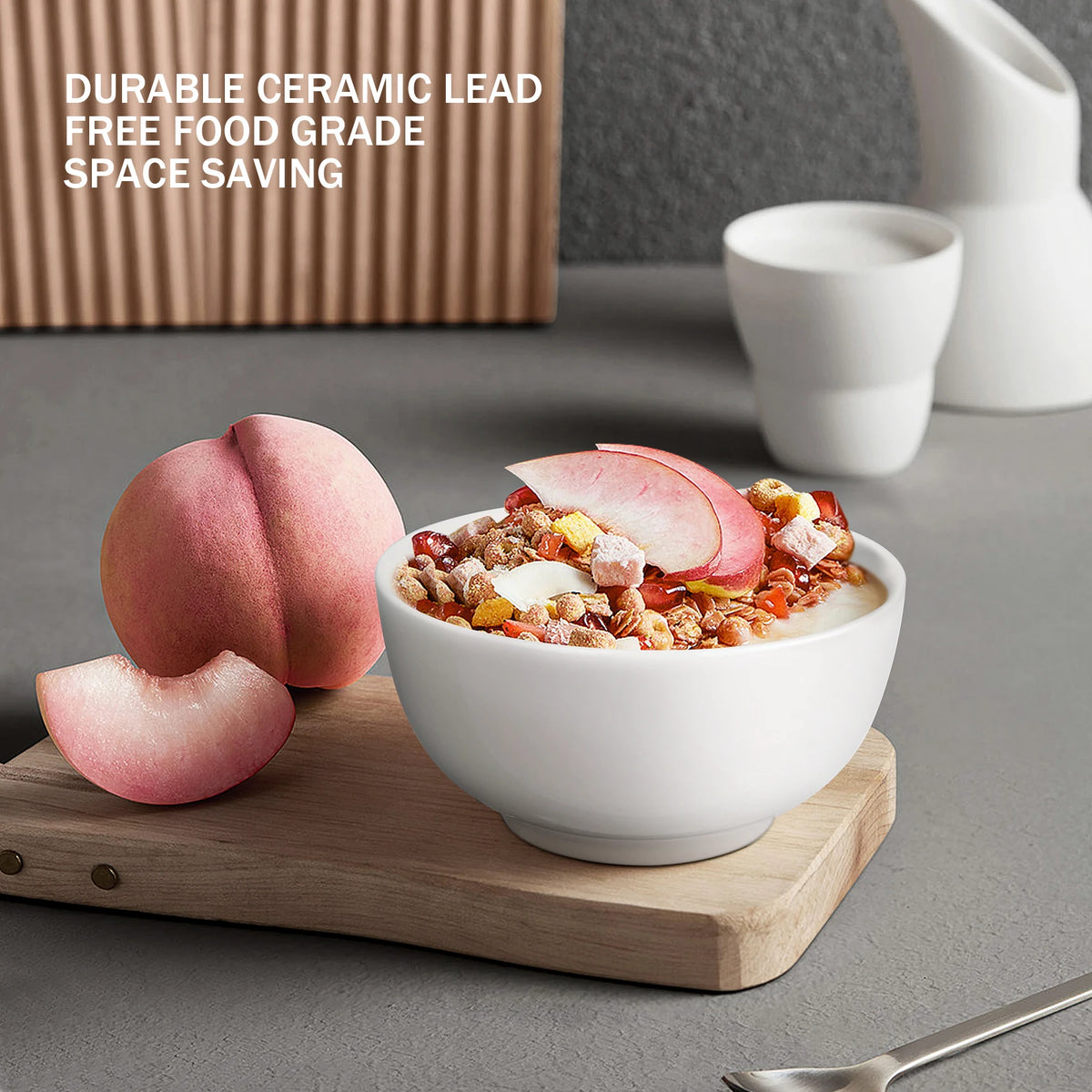Microwave Safe Ceramic Bowls for Cereal Soup Salad and Pasta