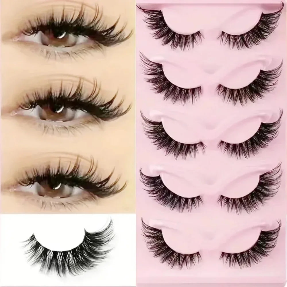 Natural Wispy Cat Eye False Eyelashes for Everyday Eye Makeup