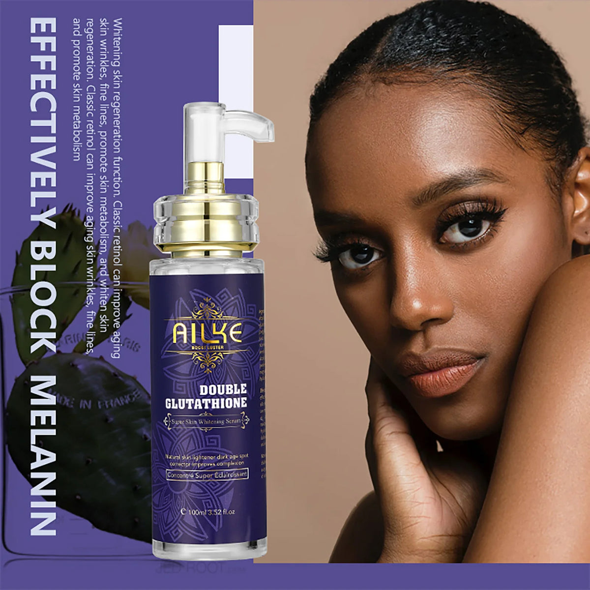 AILKE Glutathione Whitening Skincare Set for Radiant Hydrated Skin