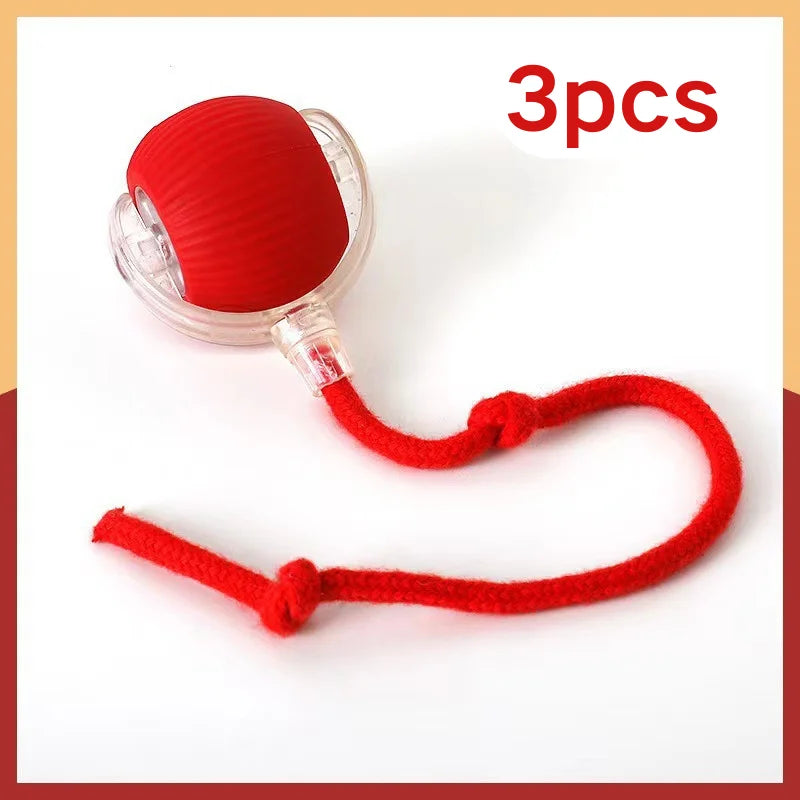 Automatic Rolling Cat Ball USB Rechargeable Interactive LED Toy