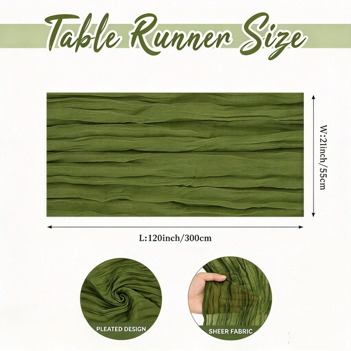 Polyester Cheesecloth Table Runner for Weddings and Holiday Decorations
