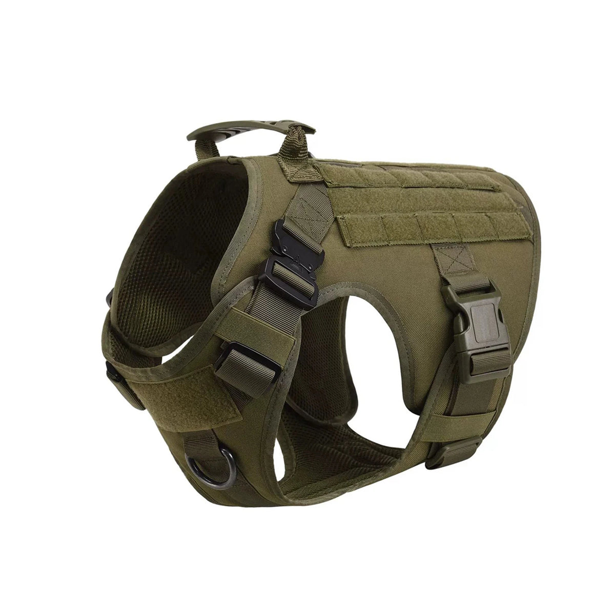 PETRAVEL Tactical Dog Harness With Leash And MOLLE Pouches