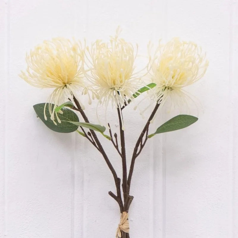 Artificial Mixed Dried White Floral Stem Bundle for Home Decor