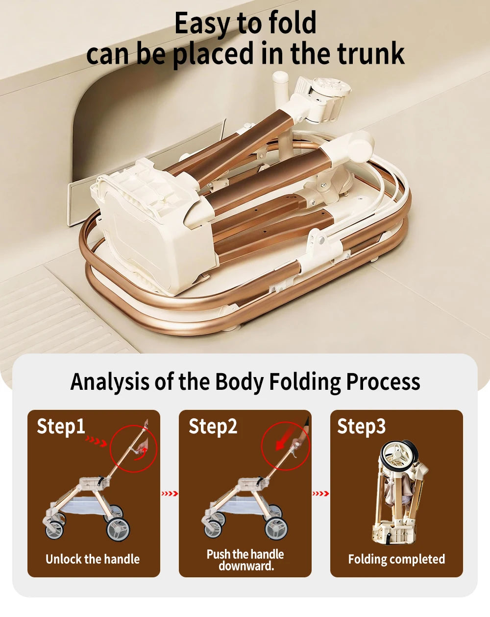 Luxury Pet Stroller for Dogs and Cats With Safety Leashes