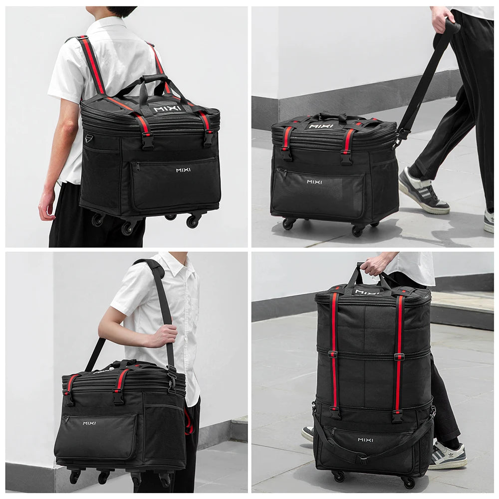 Mixi Expandable Foldable Travel Bag With Rolling Wheels Luggage