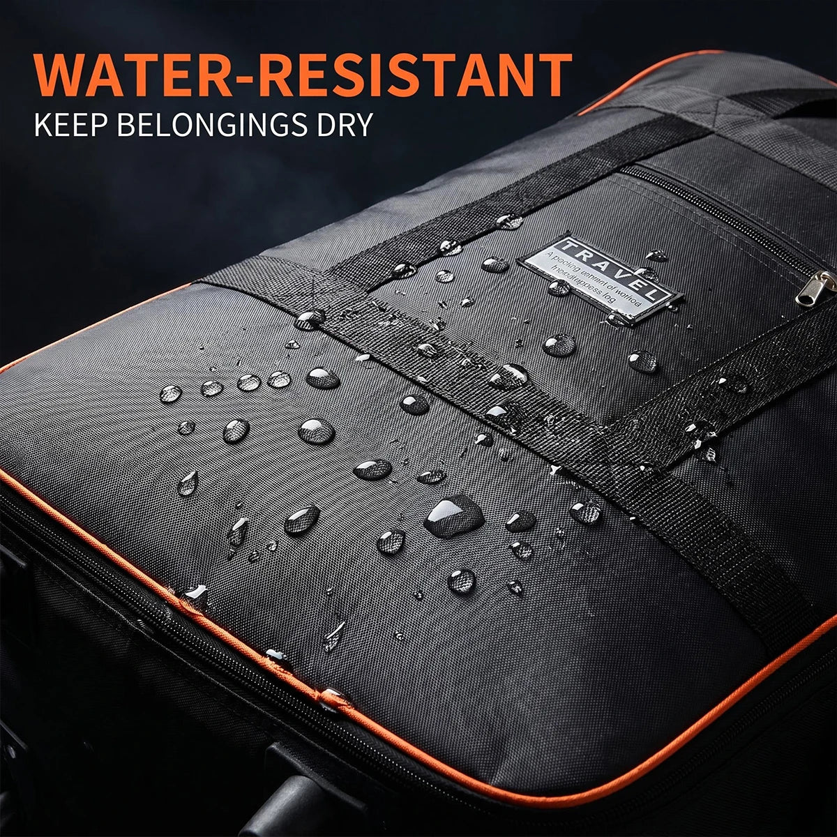 Expandable Foldable Rolling Travel Duffel Bag With Waterproof Oxford Fabric