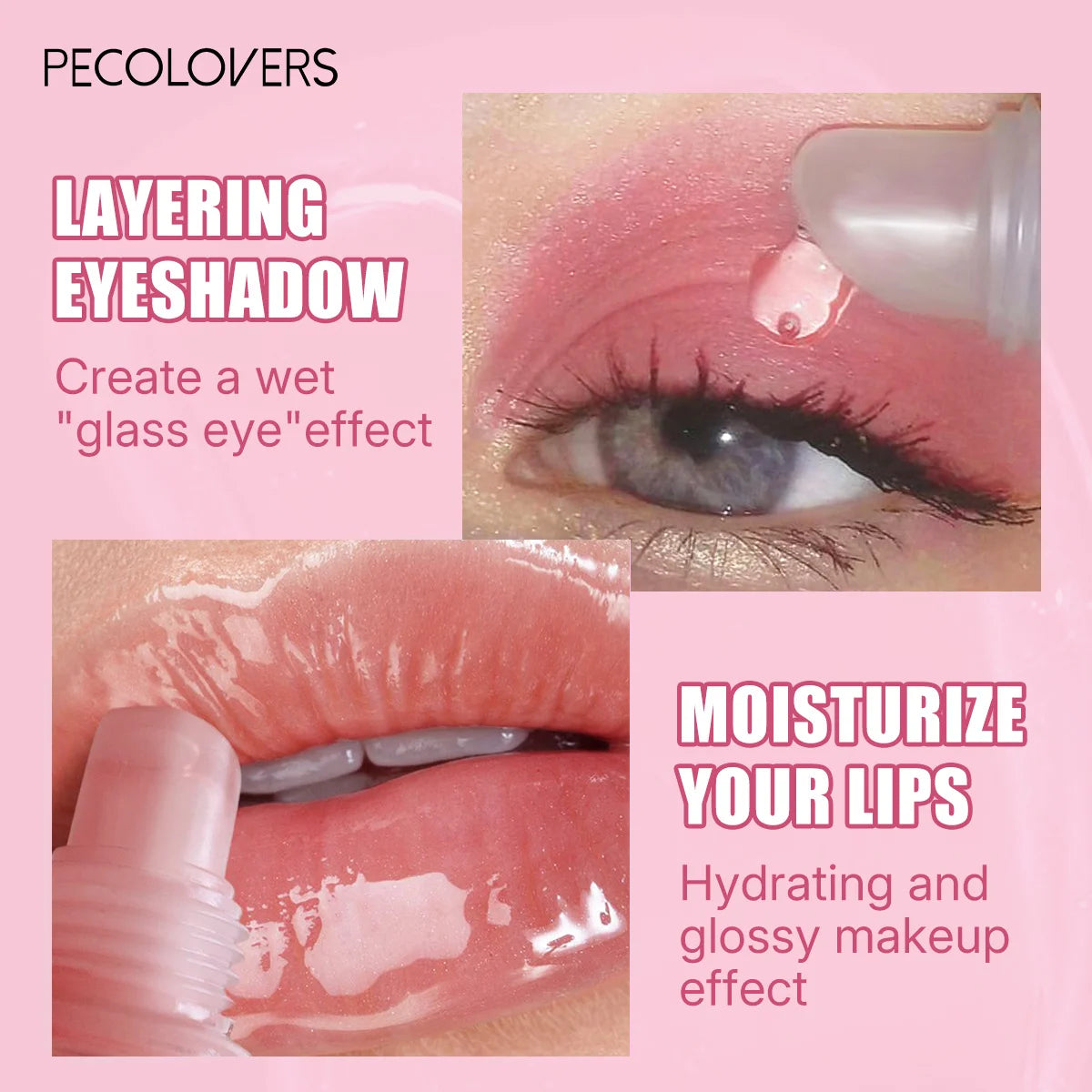 Moisturizing Lip Oil Gloss Kit With Non Sticky Translucent Shine