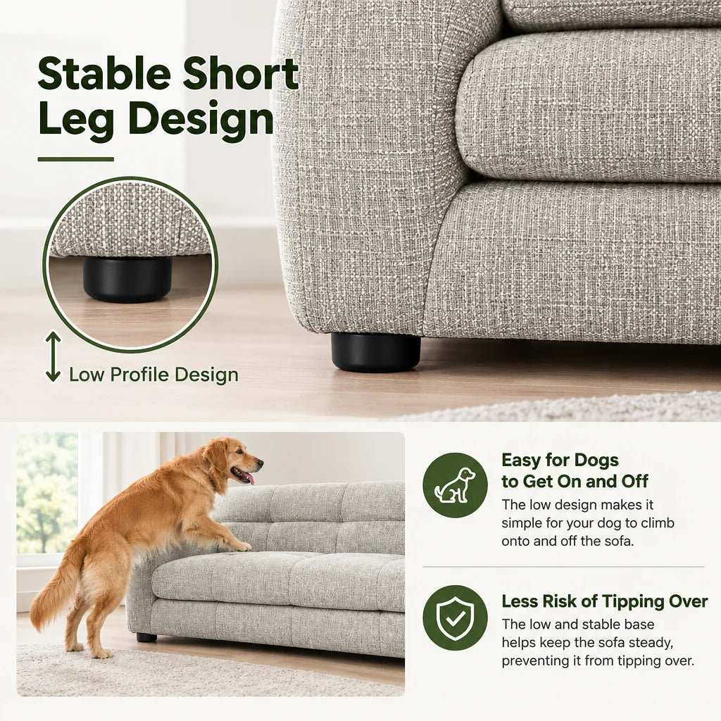 Breathable Pet Sofa Bed With Supportive Backrest And Armrests