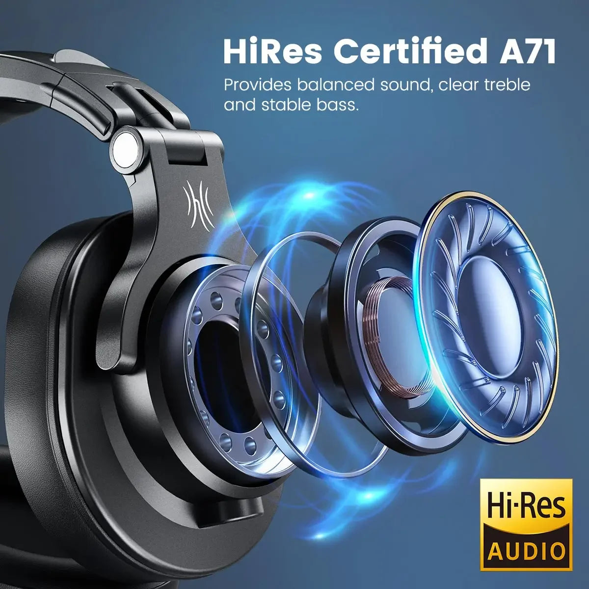 Oneodio A71 Wired HiFi Studio Headphones With Microphone