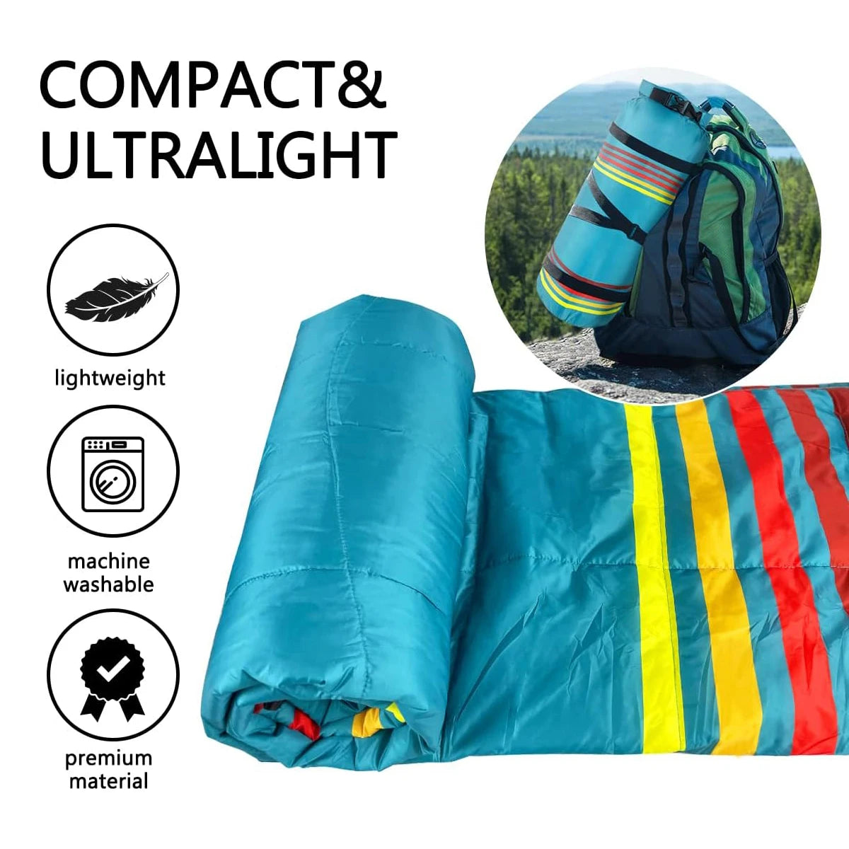 Portable Waterproof Camping Blanket for Hiking Picnics and Car Trips
