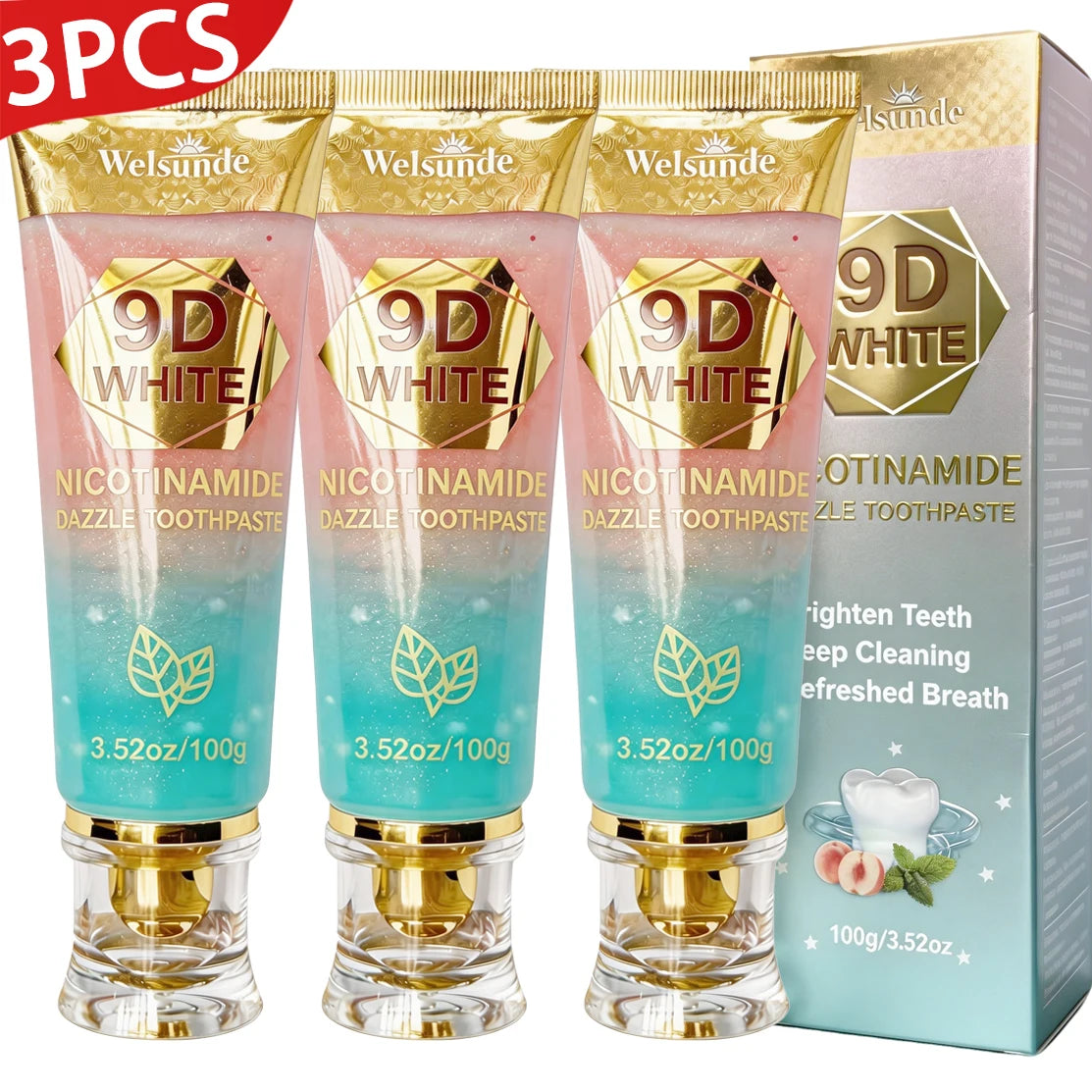 Welsunde Whitening Toothpaste With Hydroxyapatite For Fresh Breath