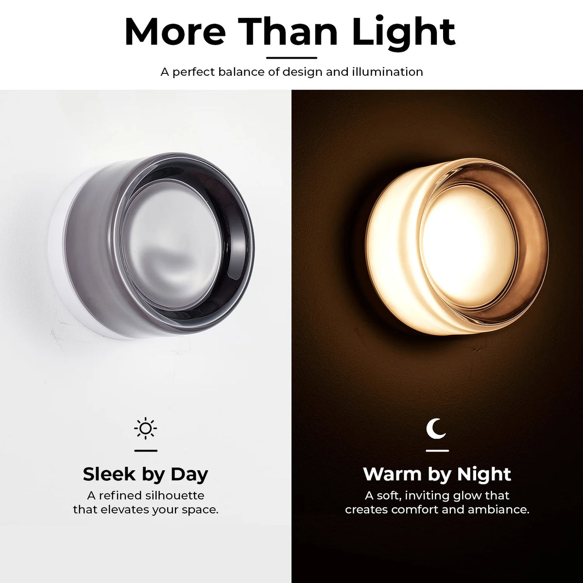 ARLGSITE Modern Bathroom Wall Lamp With Thick Glass Shade