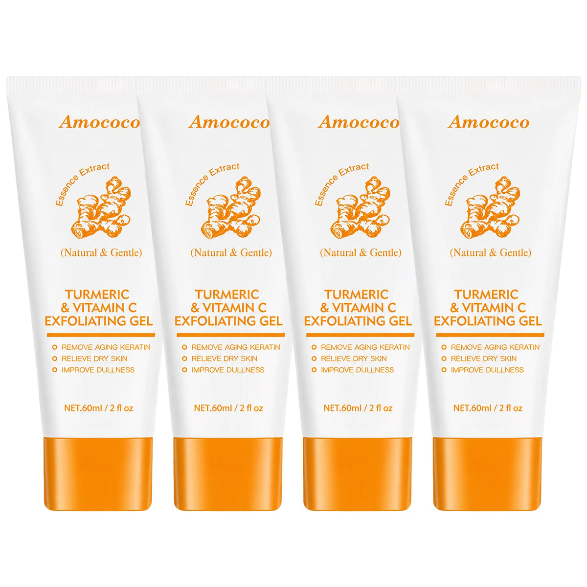 AMOCOCO Turmeric Vitamin C Exfoliating Gel for Smooth Radiant Skin