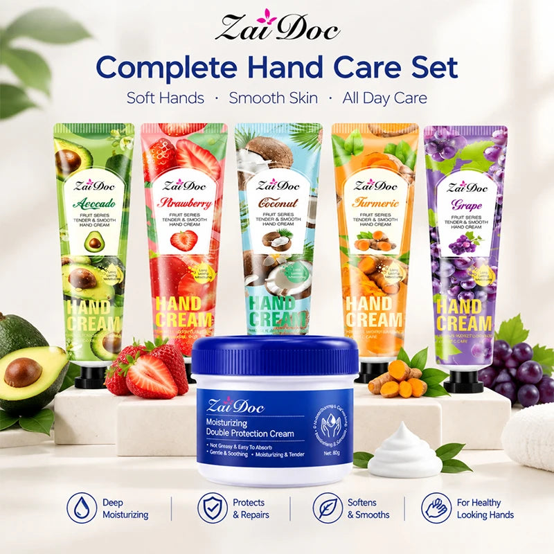 ZaiDoc Fruit Hand Cream and Foot Care Moisturizing Set