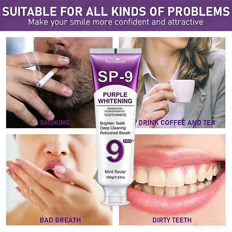 Welsunde Hydroxyapatite Whitening Toothpaste for Fresh Breath and Gum Health