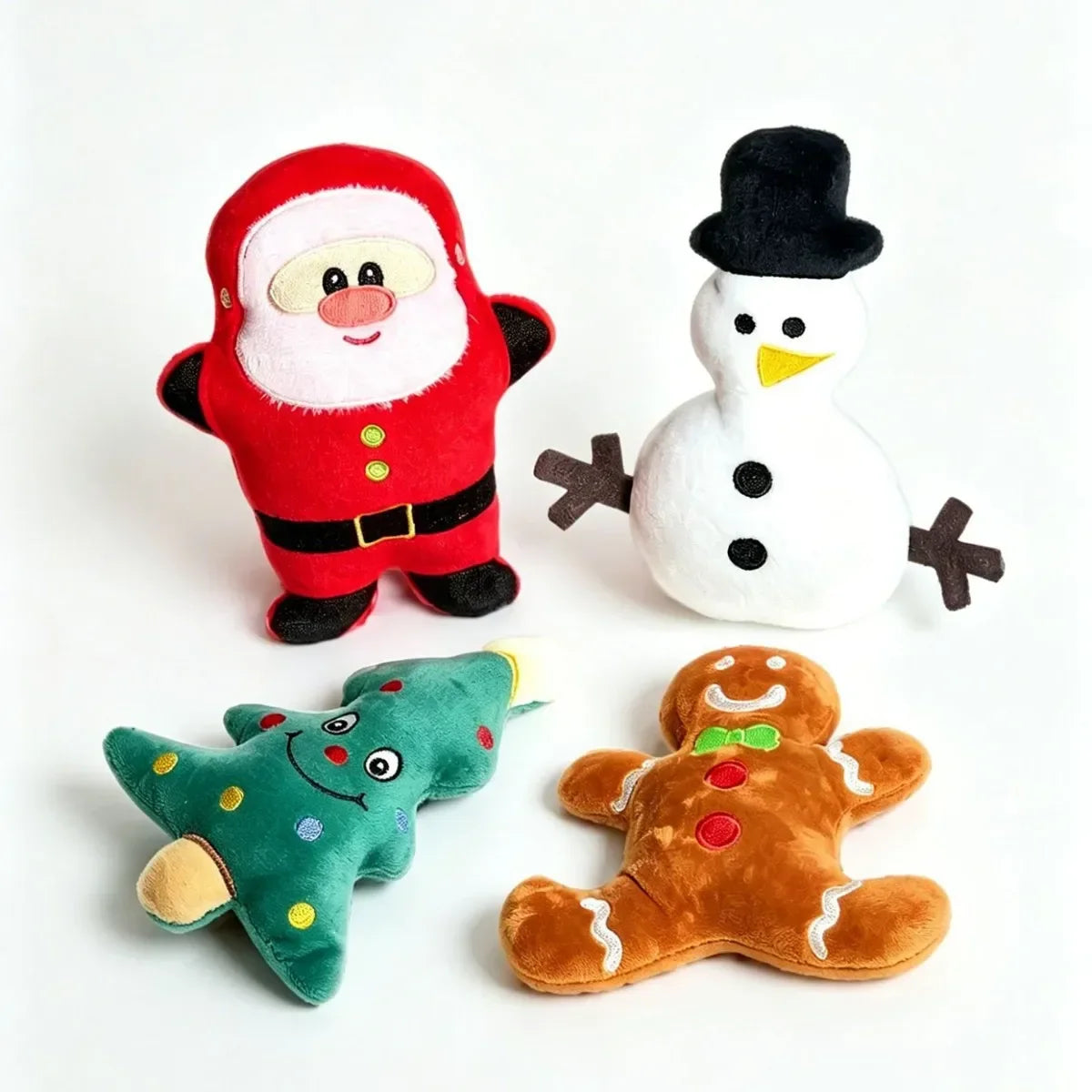 Christmas Plush Squeaky Interactive Toys for Dogs and Cats