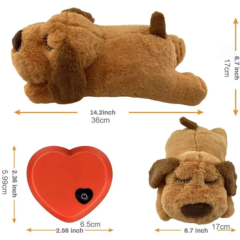 Pet Anxiety Relief Heartbeat Plush Toy for Dogs and Cats