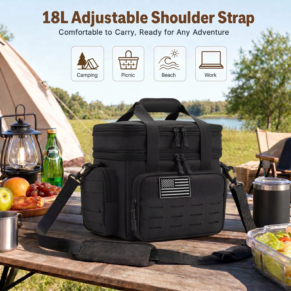 ReFire Gear Insulated Picnic Cooler Bag for Camping and Travel