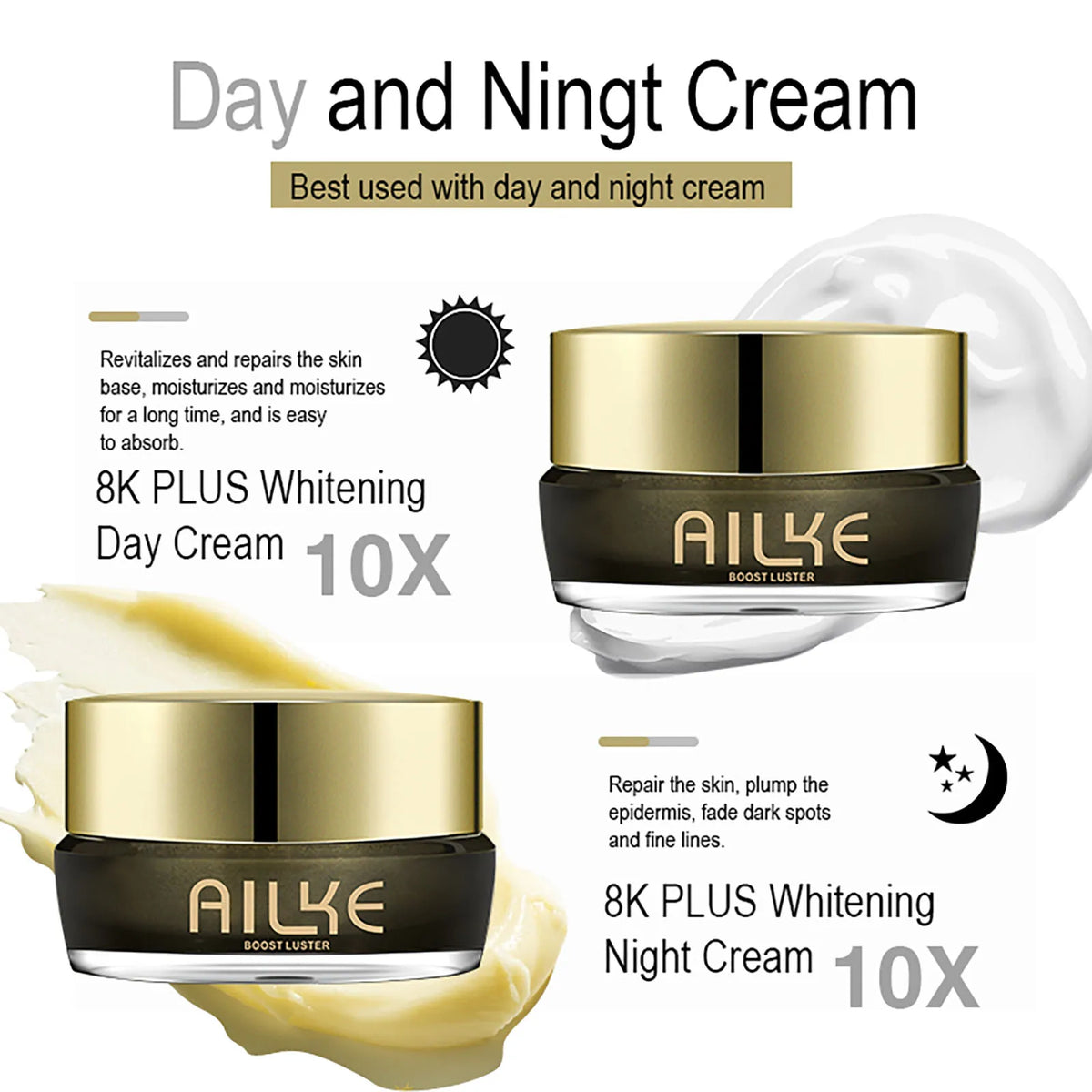 AILKE Whitening Face Cream for Dark Spots and Even Tone