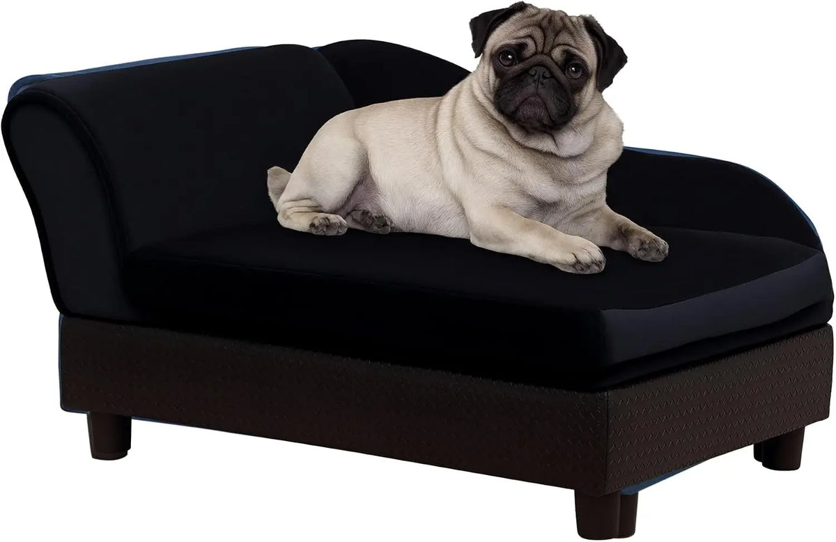 PawHut Luxury Dog Sofa Bed With Hidden Storage And Soft Foam