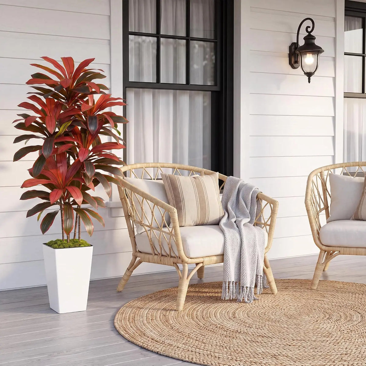 Artificial Dracaena Tree With Planter for Home and Office Decor
