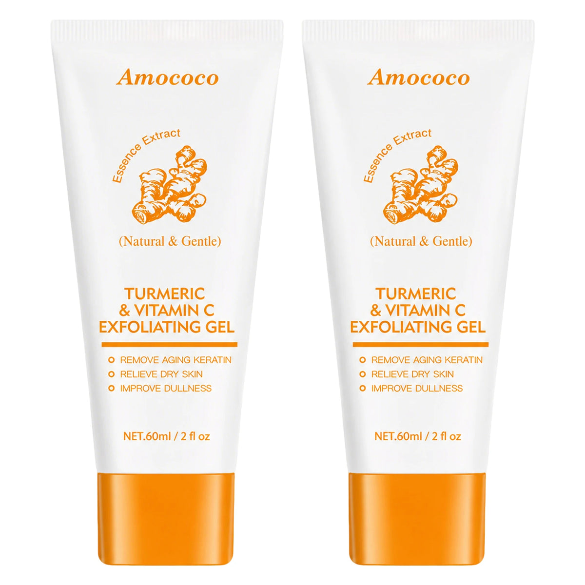 AMOCOCO Turmeric Vitamin C Exfoliating Gel for Smooth Radiant Skin