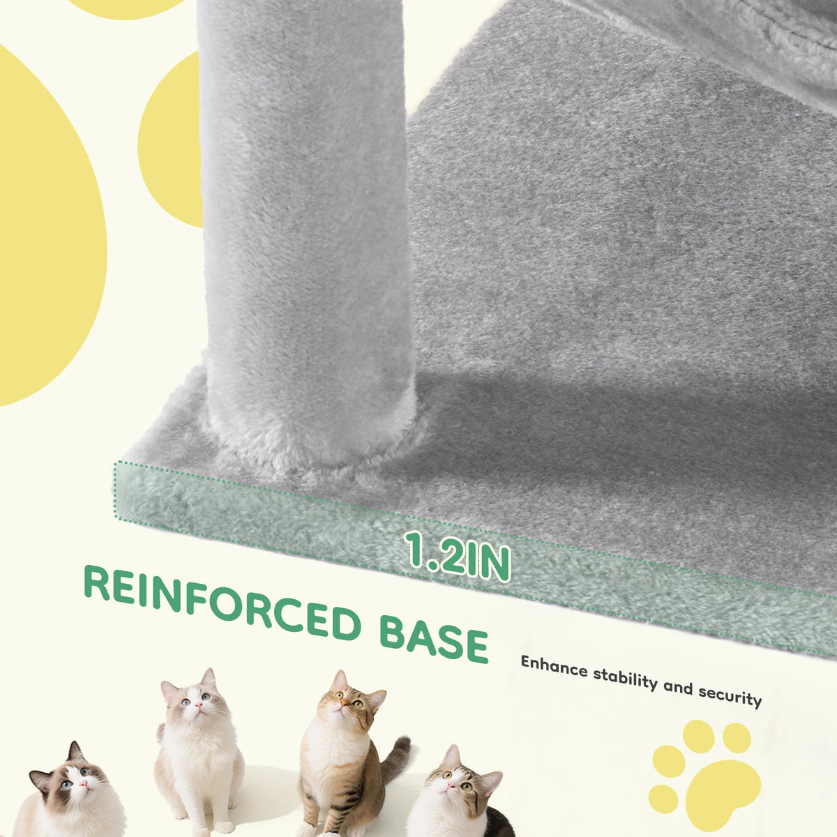 JHK Multi-Level Cat Tree With Sisal Posts And Cat House