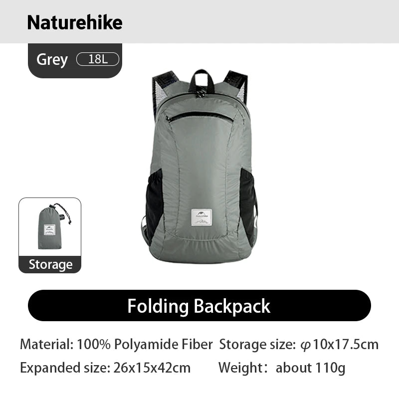 Naturehike Ultralight Waterproof Folding Backpack for Hiking and Camping