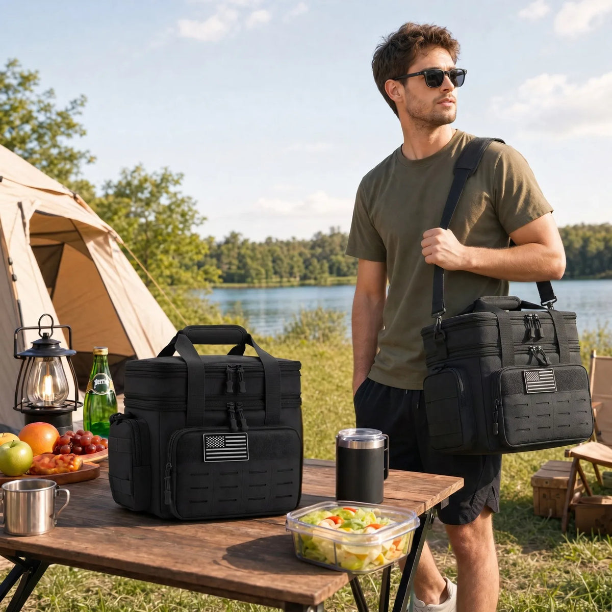 ReFire Gear Insulated Picnic Cooler Bag for Camping and Travel