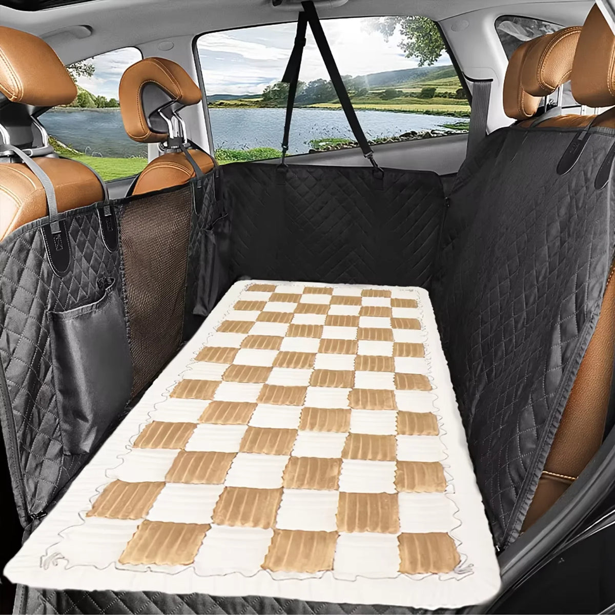 Warm Waterproof Pet Car Seat Mat With Washable Cover