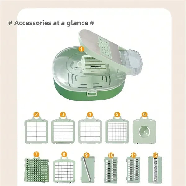 Ergonomic Stainless Steel Vegetable Cutter With Comfortable Grip