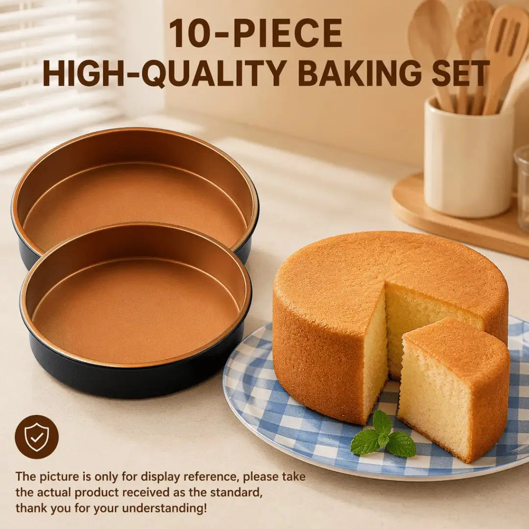 Versatile Nonstick Carbon Steel Baking Pan Set With Cake Pans