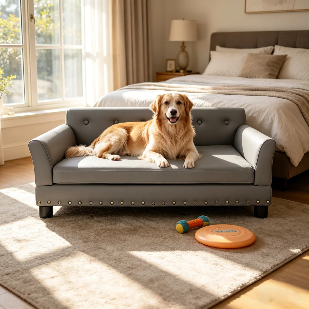 BINGOPAW Waterproof Elevated Dog Sofa Bed With Removable Cushion