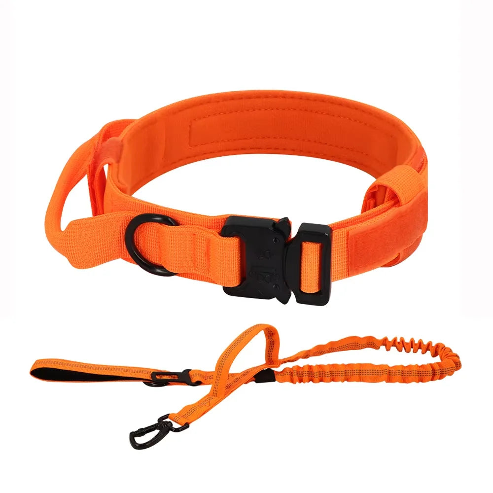 PETRAVEL Adjustable Tactical Dog Collar And Leash Set