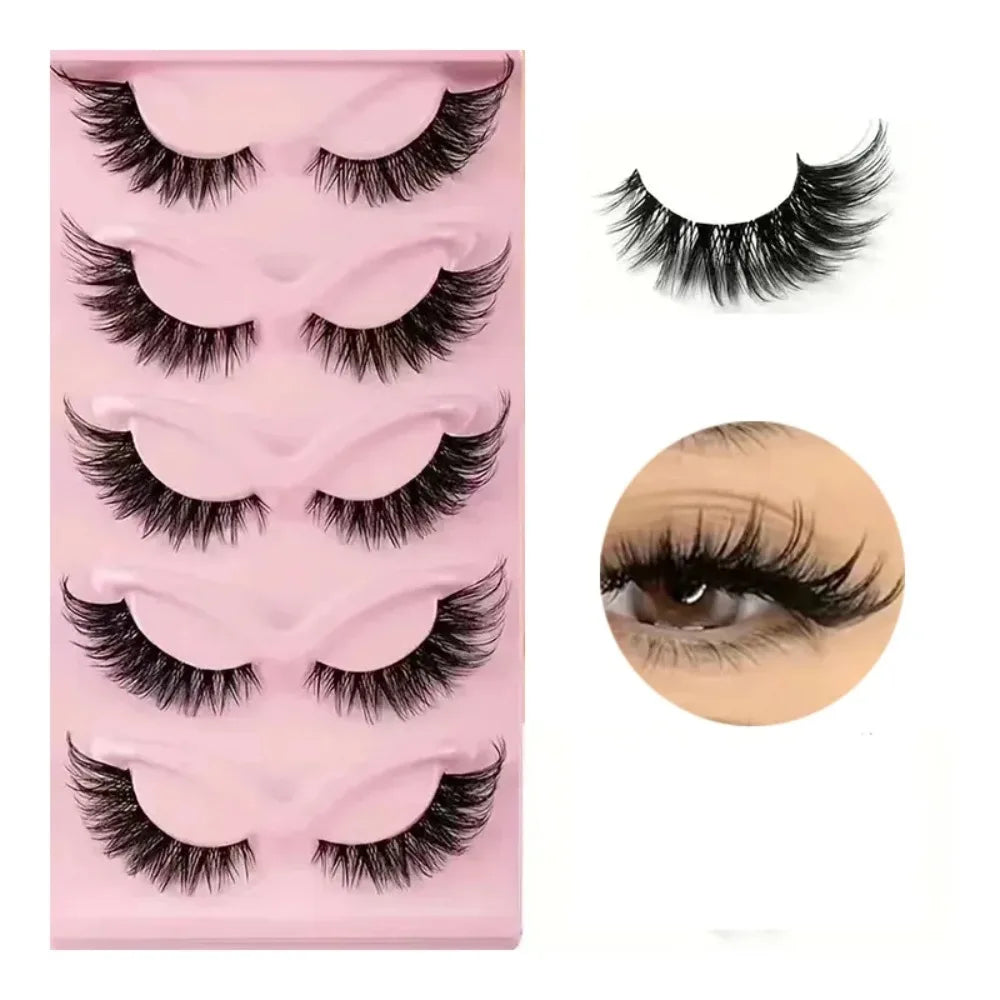 Natural Wispy Cat Eye False Eyelashes for Everyday Eye Makeup